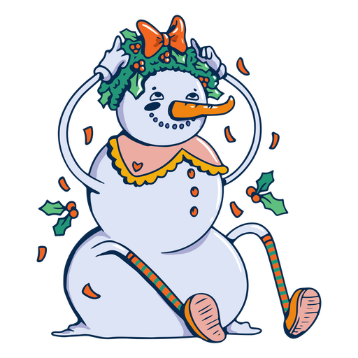 Desenho retr? de boneco de neve Desenho PNG