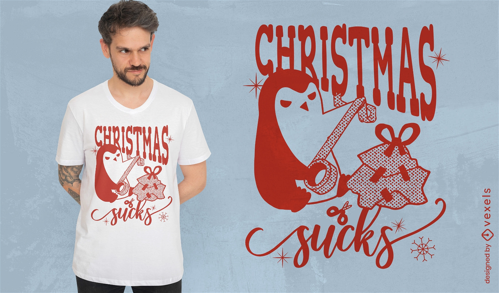 Navidad apesta diseño de camiseta