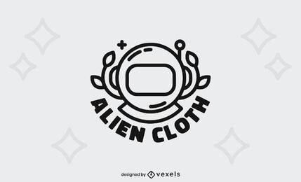 Alien space astronaut business logo design