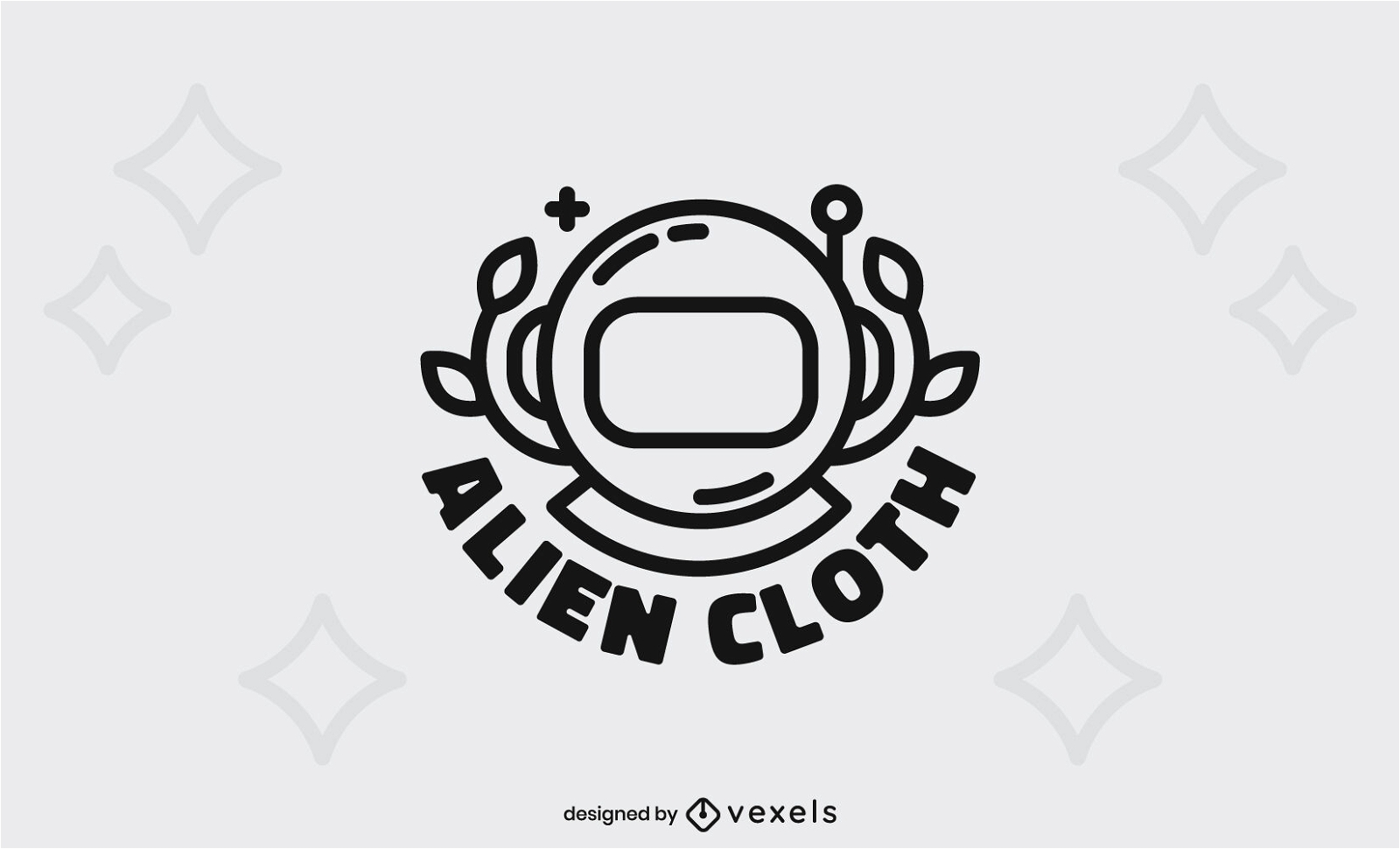 Diseño de logotipo de empresa de astronauta espacial alienígena