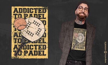 Paddle and ball sport game t-shirt design