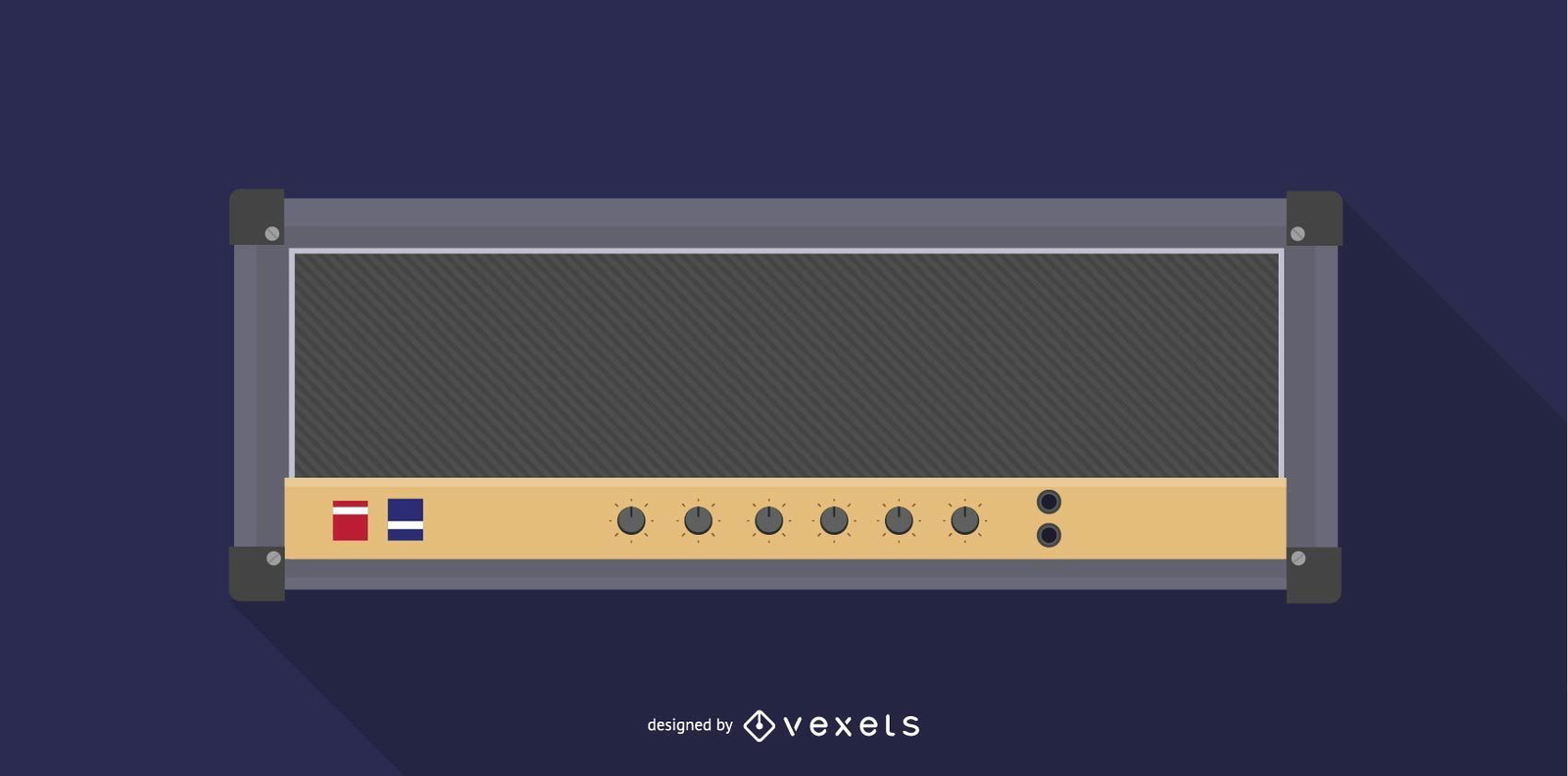 Schwarzer Gitarrenverstärker Vektor