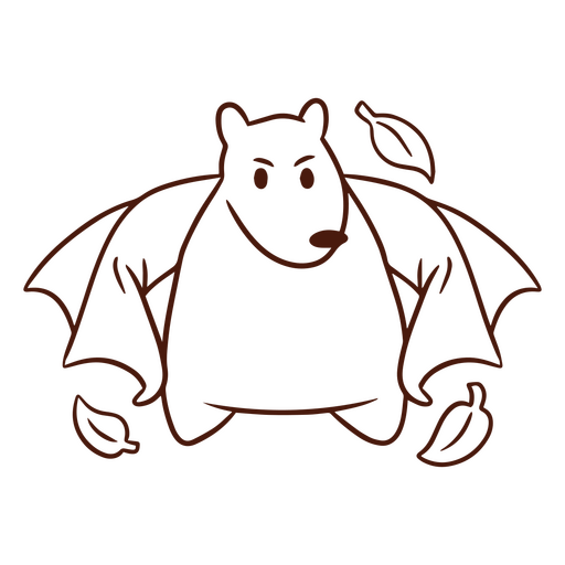 Niedliche Fledermausblätter PNG-Design