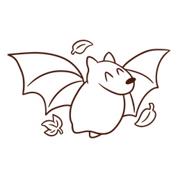 Linda caída de golpe de murciélago Diseño PNG