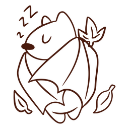Golpe de morcego bonito dormindo Desenho PNG