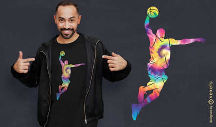 T-Shirt-Design für Basketballspieler