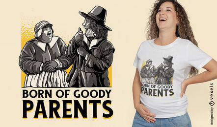Pilger Mann und Frau T-Shirt-Design