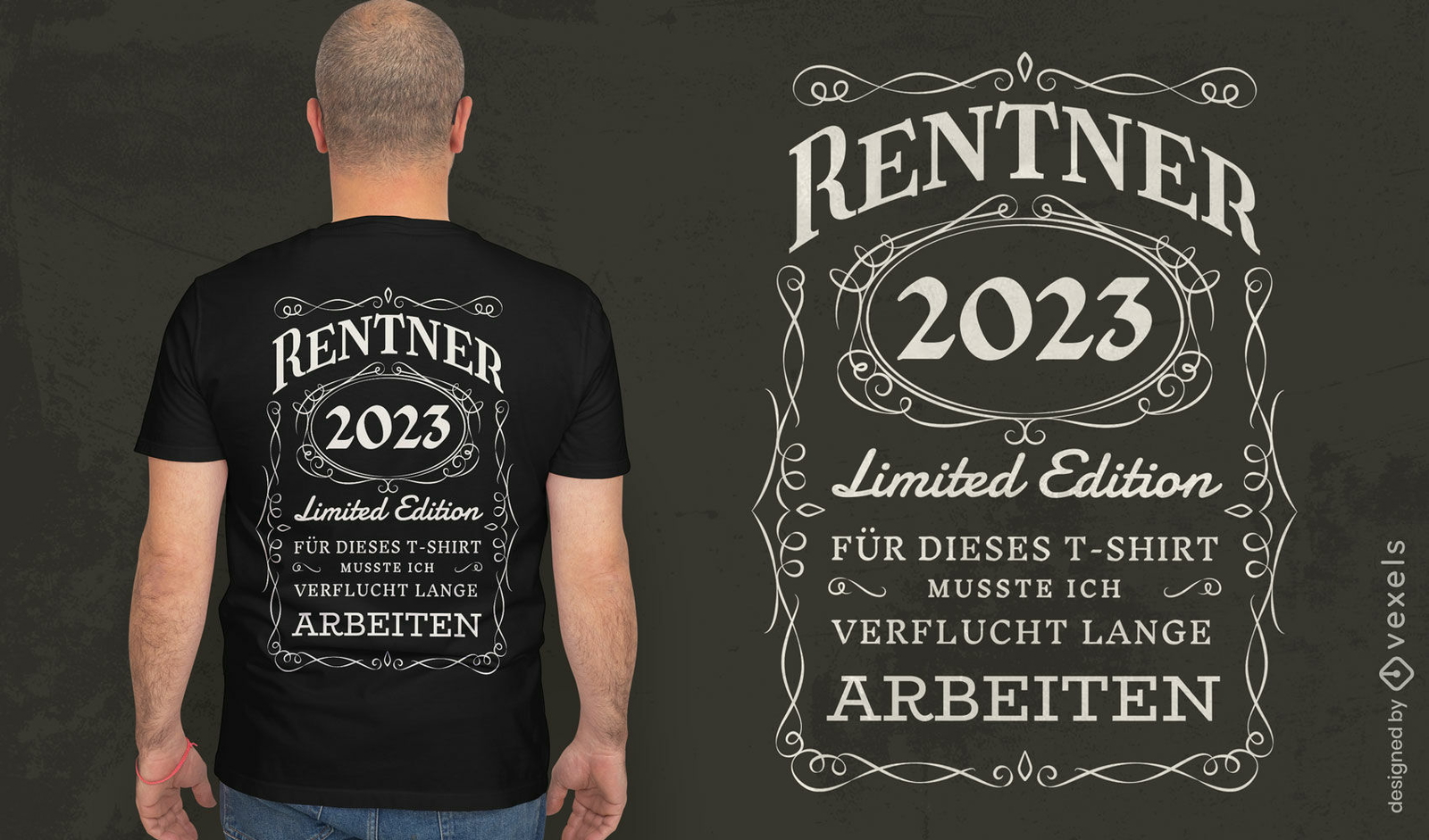 Design de camiseta com citação vintage de aposentadoria 2023