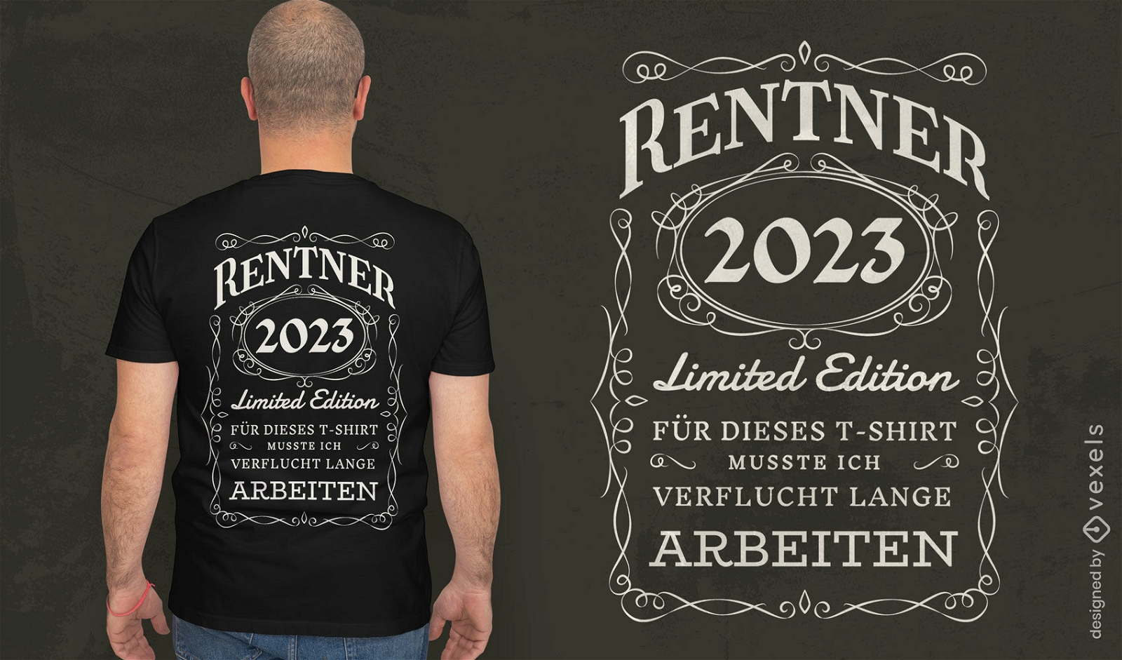 Diseño de camiseta de cita vintage de jubilación 2023