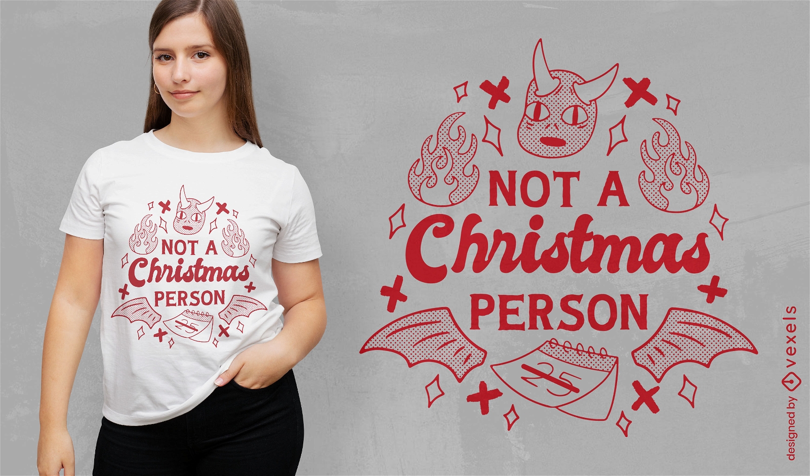 No es un diseño de camiseta de persona de Navidad.