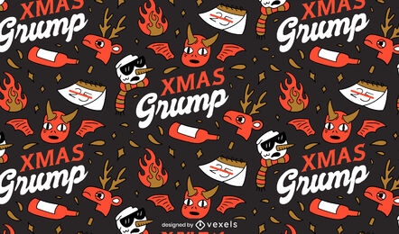 Anti Christmas grump pattern design