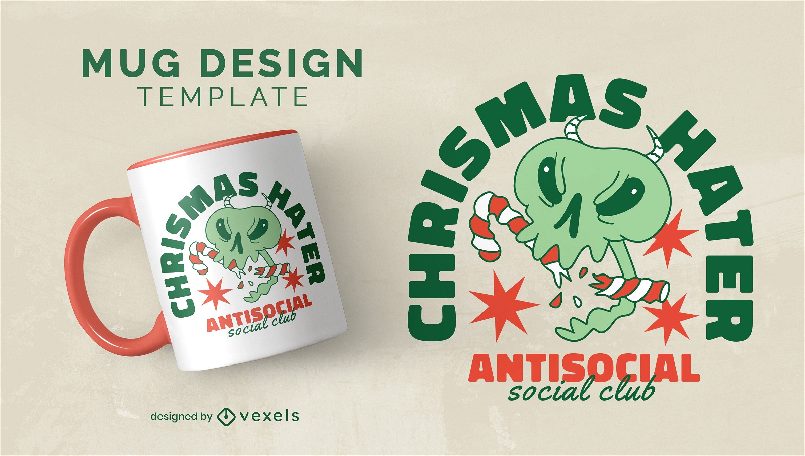 Christmas hater mug design