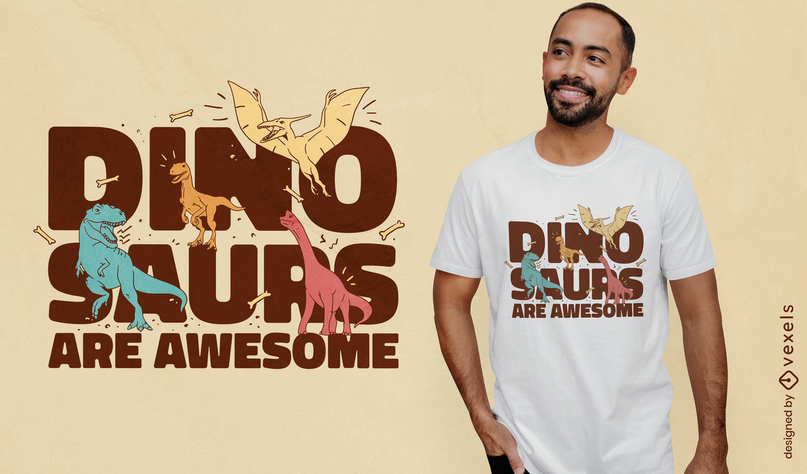 Dinossauros são design de camiseta incrível