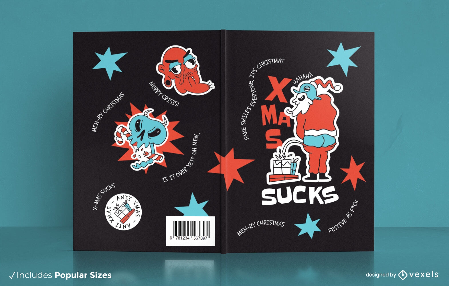 Xmas sucks book cover design