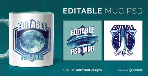 Space elements mug template scalable