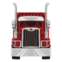 Red truck for heavy transportation PNG Design