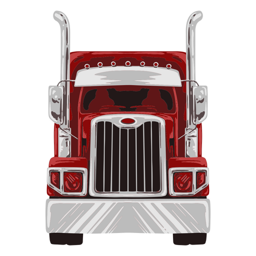Red truck for heavy transportation PNG Design