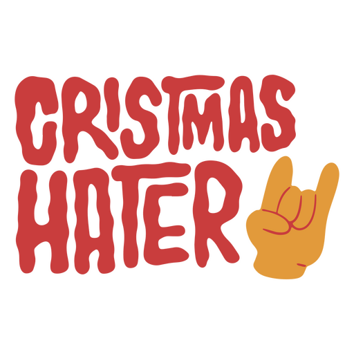 Anti Christmas quote sticker PNG Design