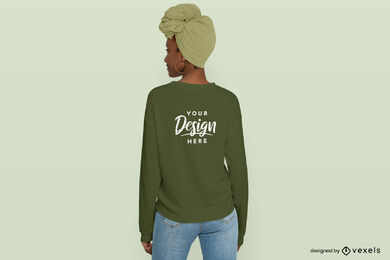 Afroamerikanerin im Sweatshirt-Modell