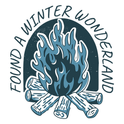 Found a winter wonderland lettering mount PNG Design