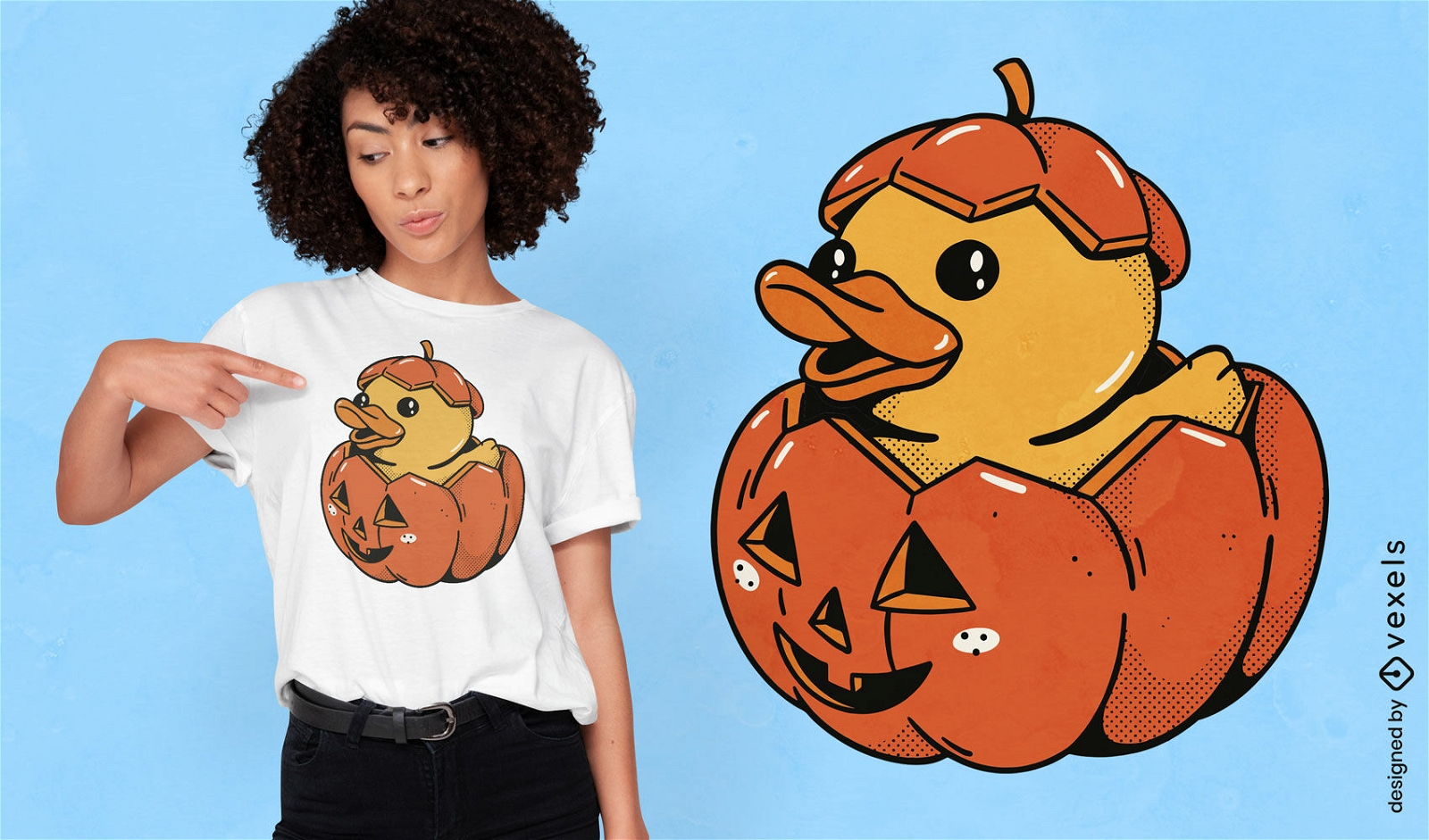 Halloween rubber duck t-shirt design