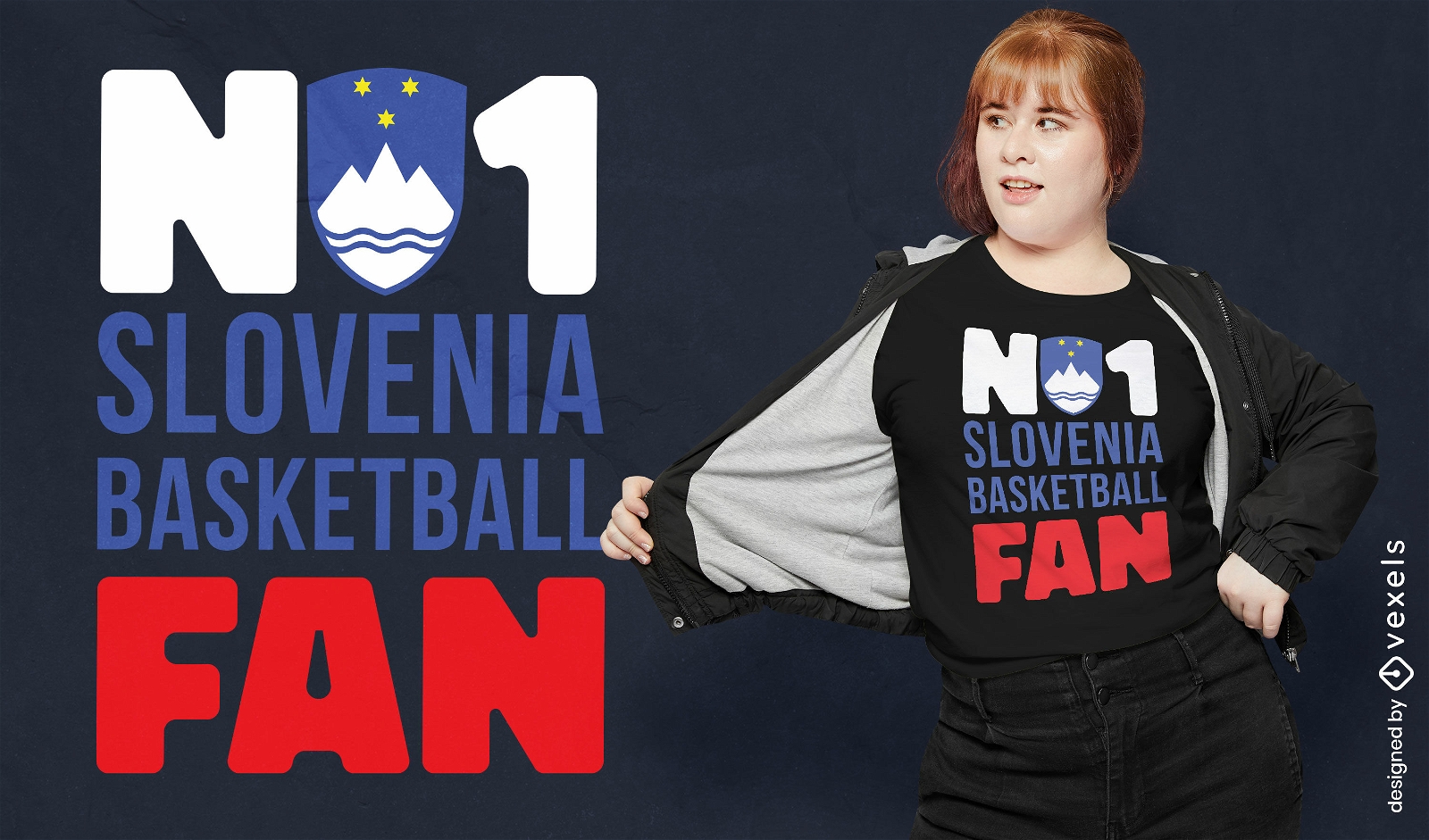 Design de camiseta esportiva de basquete da Eslovênia