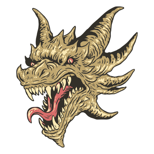 Magnífico dragón furioso Diseño PNG