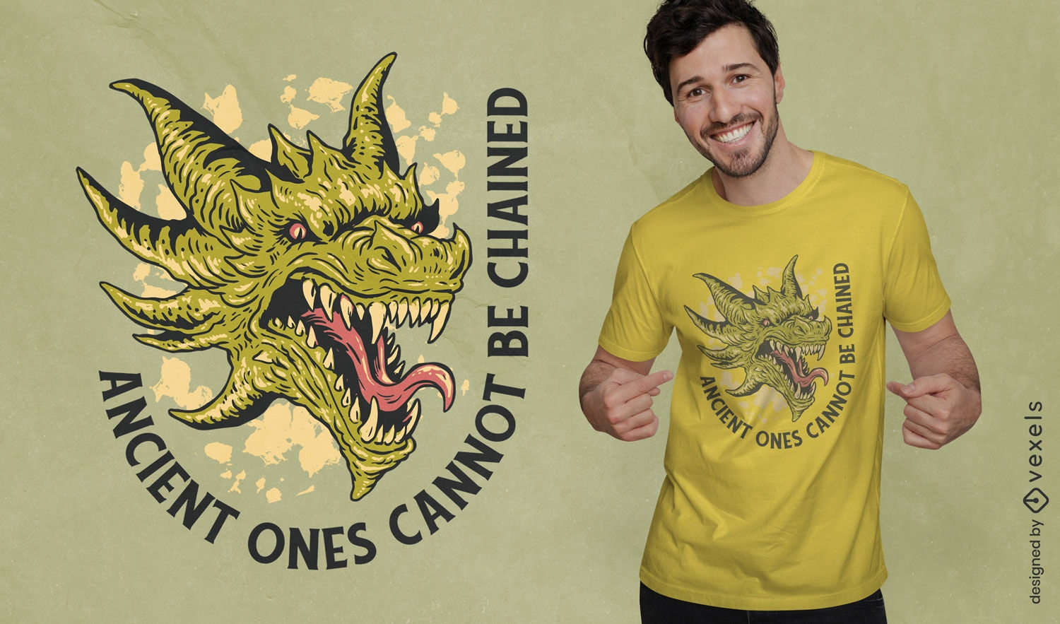 Design de camiseta de criatura antiga de dragão