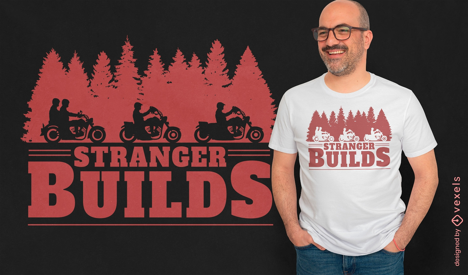 Motorrad-Straßen-T-Shirt-Design