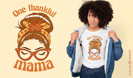 Design de camiseta de mãe agradecida de outono