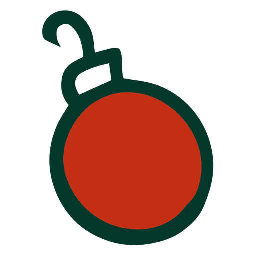 Una bola de Navidad roja Diseño PNG