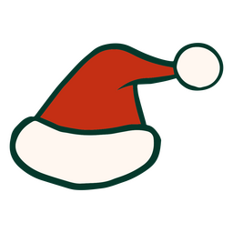 Design PNG E SVG De Gorro De Natal Do Papai Noel Para Camisetas