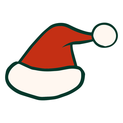 Design PNG E SVG De Gorro De Natal Do Papai Noel Para Camisetas