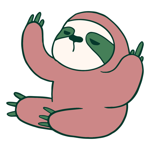 Christmas sloth with green feet PNG Design