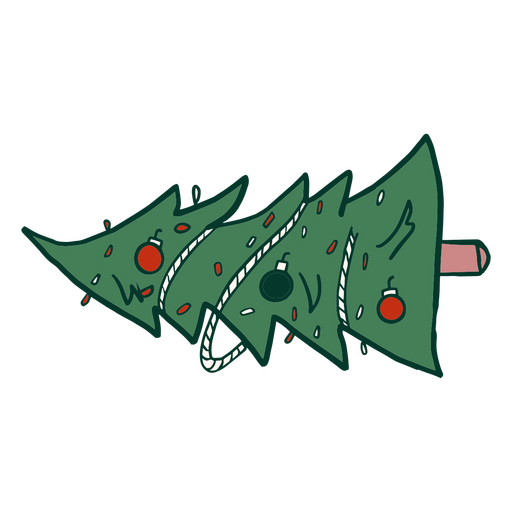 árbol de navidad derribado Diseño PNG