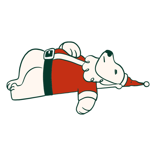 Oso navideño tomando una siesta Diseño PNG