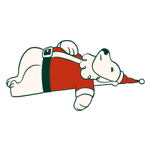 Urso de natal tirando uma soneca Desenho PNG