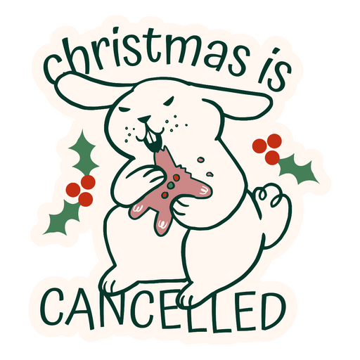 O Natal é cancelado design de letras Desenho PNG