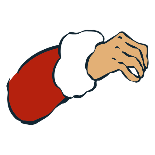 Die Hand des Weihnachtsmannes streckt sich aus PNG-Design