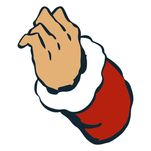 Santa claus hand waving PNG Design