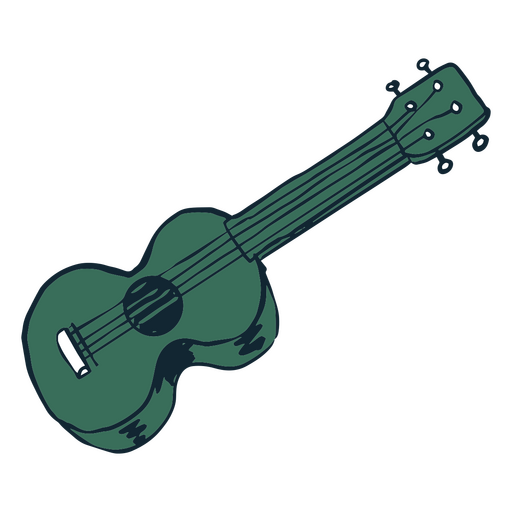 A green guitar PNG Design