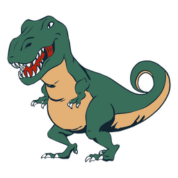 Green and yellow jurassic dinosaur  PNG Design