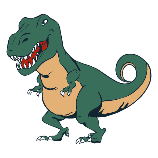 Dinossauro jurássico verde e amarelo Desenho PNG