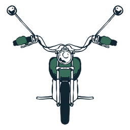 Green motorcycle PNG Design
