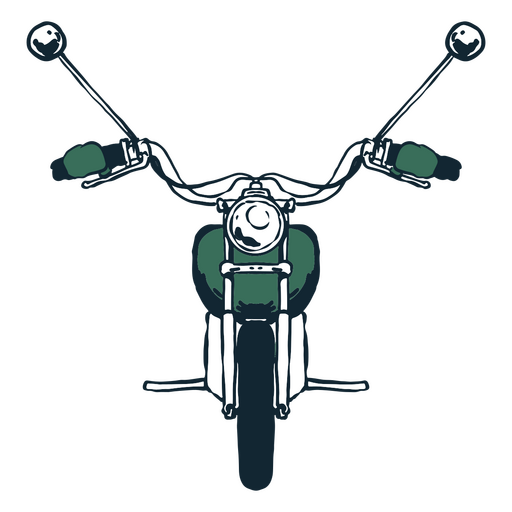 Motocicleta verde Diseño PNG