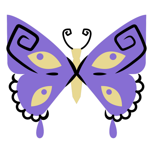 Mariposa violeta vibrante Diseño PNG