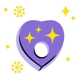 Design PNG E SVG De Gif Em Forma De Coração Roxo Para Camisetas