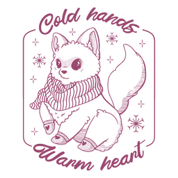 Kalte Hände Warmes HerzSchriftzugDesign PNG Und SVGDesign Für TShirts