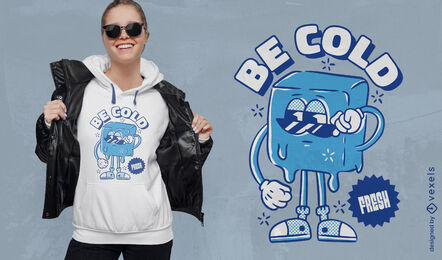 Eisblock Retro-Cartoon-T-Shirt-Design