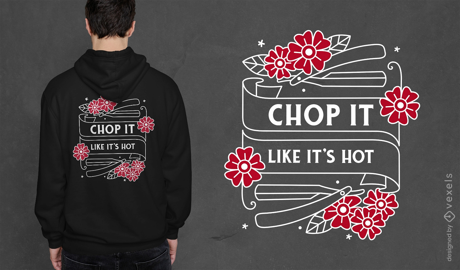 Chop it like it's hot hairstyle t-shirt design
